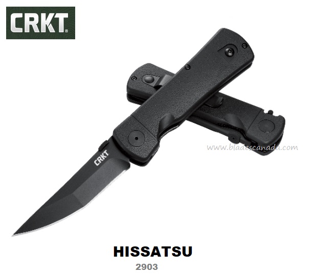 CRKT Hissatsu Folding Knife, AUS 8, Assisted Opening, 2903